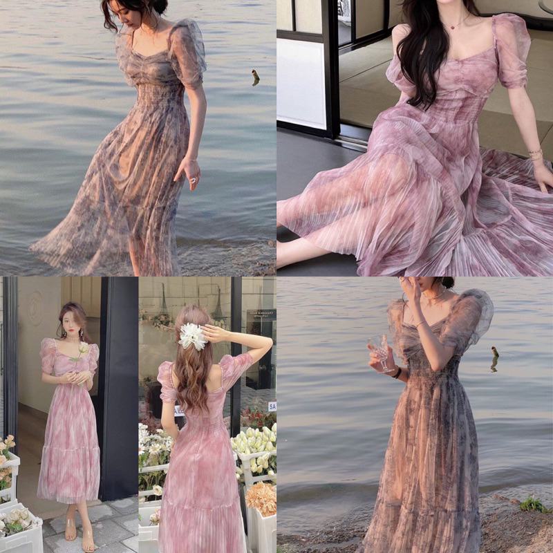 midi dress korean sabrina kasual DERYA Dress Sabrina Korean Style Jumbo Wanita Dres Big Size Gaun Casual A  Line Lengan Panjang Oversize Crop Top Rajut Lengan Pendek Perempuan Dewasa