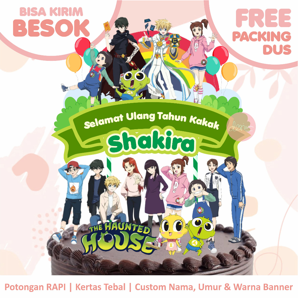 Jual Topper Cake Shinbi House (Custom Nama & Umur) FREE PACKING DUS ...