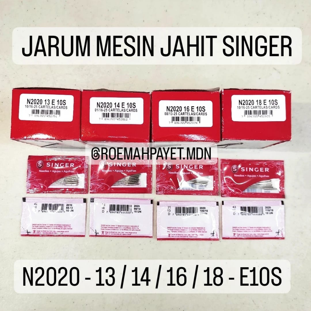 Jual JARUM MESIN SINGER ORIGINAL / JARUM SINGER NO. 13, 14, 16, 18 ...