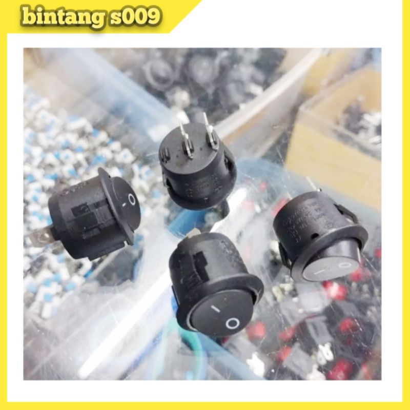 Jual Saklar On off Bulat Hitam 2 Pin | Shopee Indonesia
