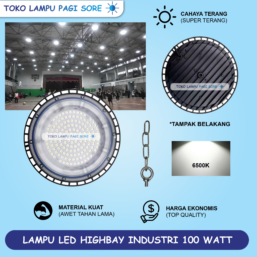 Jual Lampu Led Highbay Watt W Ufo High Bay Industri Gudang Lapangan Shopee Indonesia