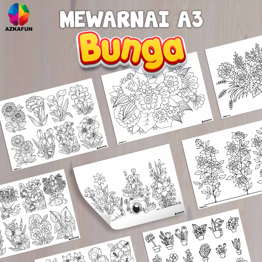 Jual Kertas Mewarnai A3 RANDOM/ACAK - lembar mewarnai anak | Shopee ...