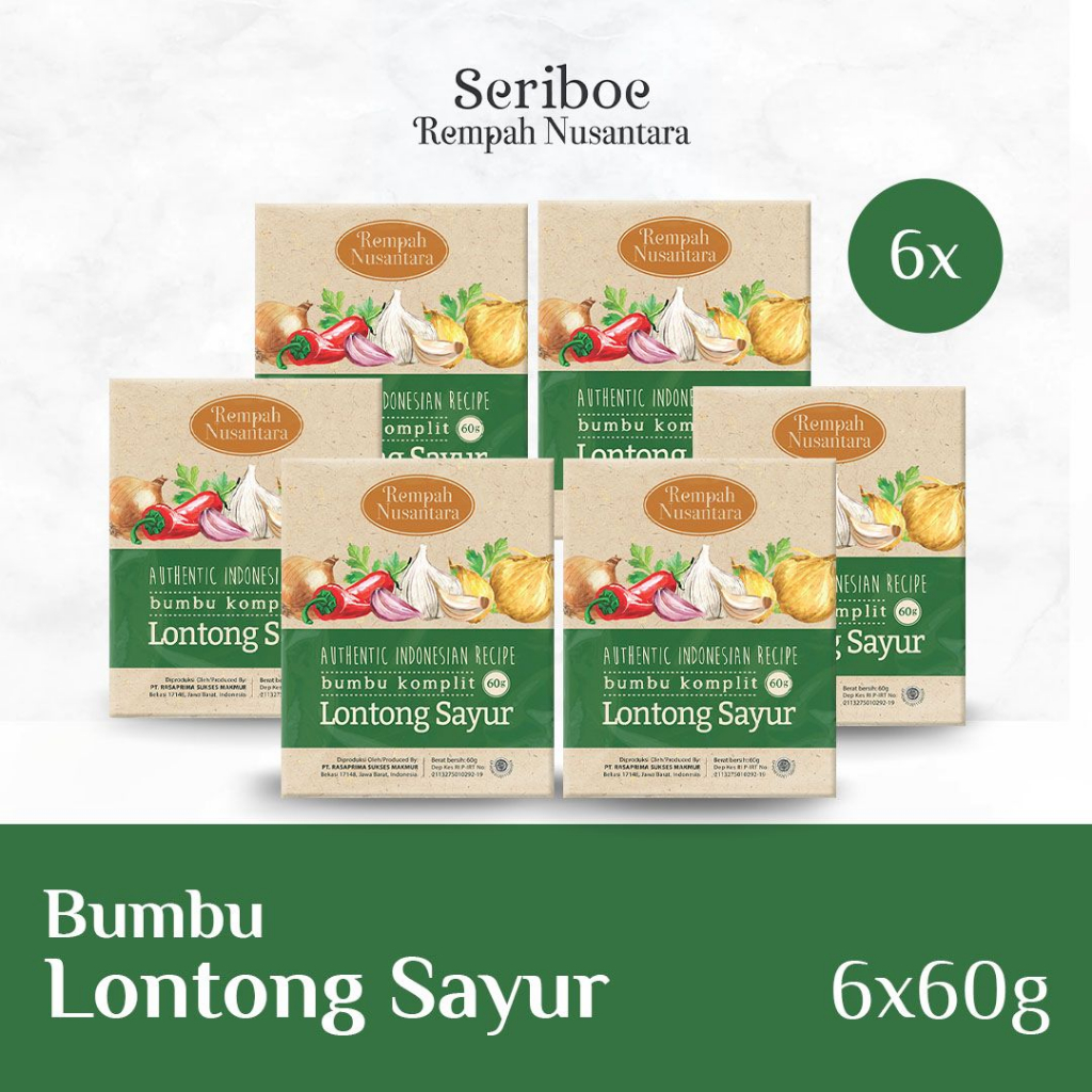 Jual Bumbu Lontong Sayur Seriboe Rempah Nusantara 60 Gr X 6 Pcs