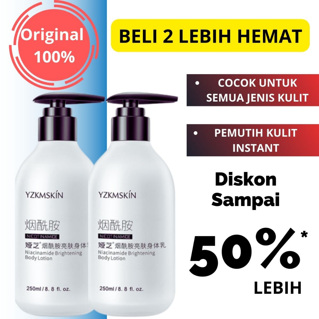 Jual YZKMSKIN Brightening Hand body lotion pemutih badan Cepat 250ml Niacinamide Korea Viral