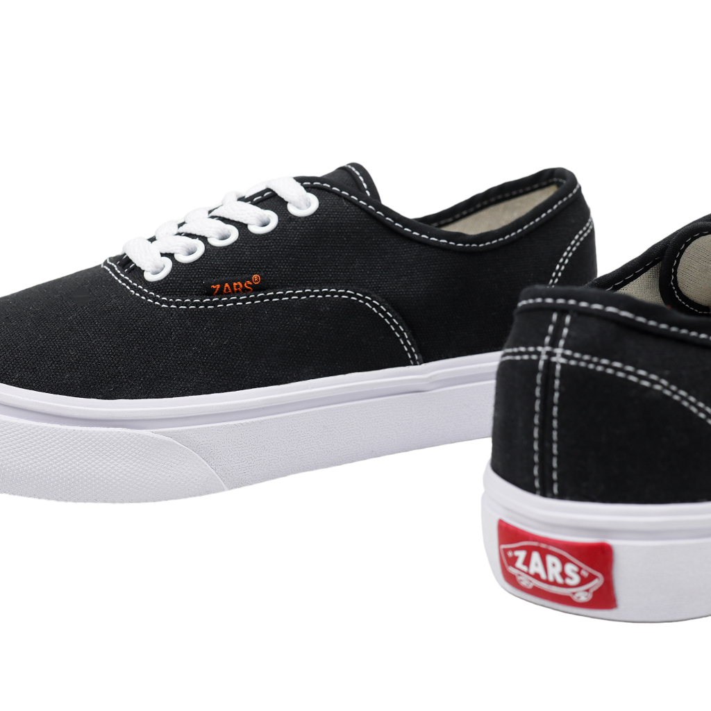 Jual Zars Sepatu Sneakers Vert Vintage Black White Low Unisex | Shopee ...
