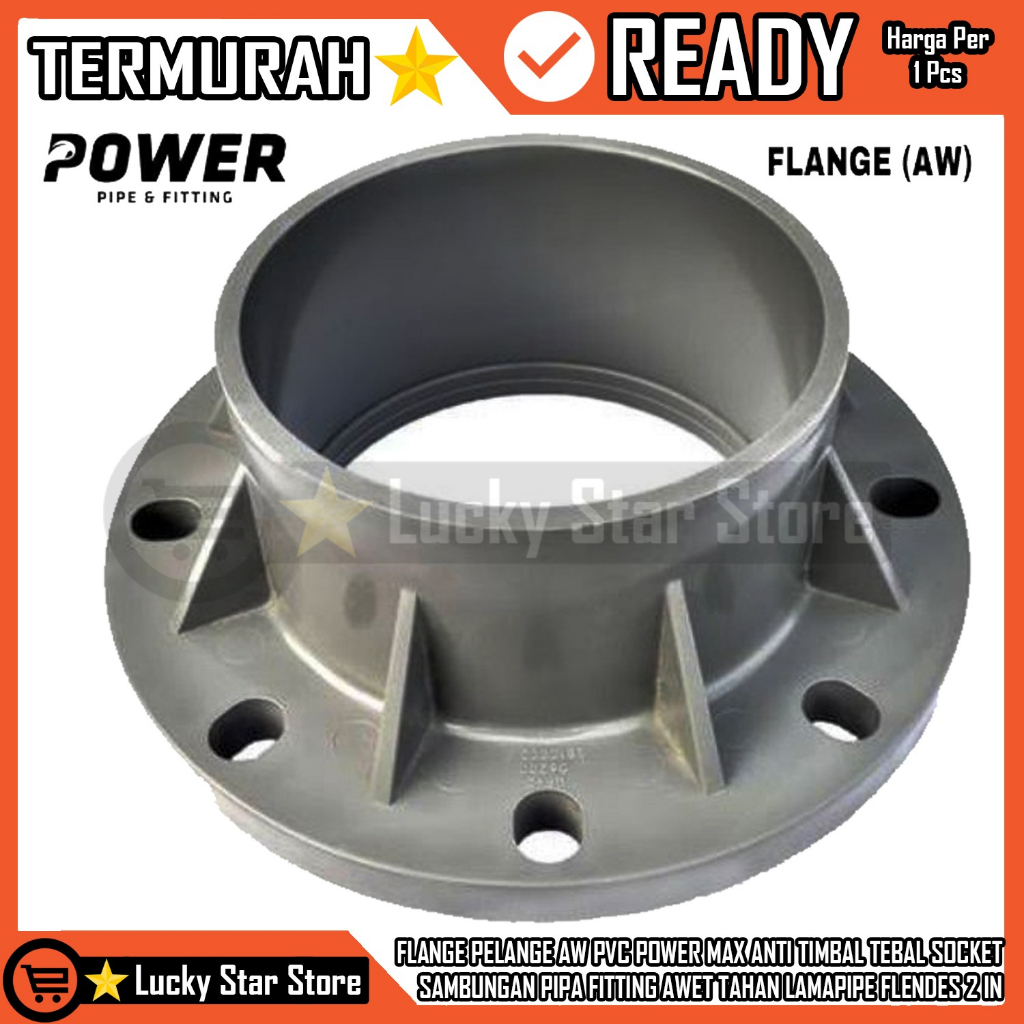 Jual FLANGE SOCKET PVC POWER 2 3 IN INCI INCH AW TEBAL SAMBUNGAN PIPA