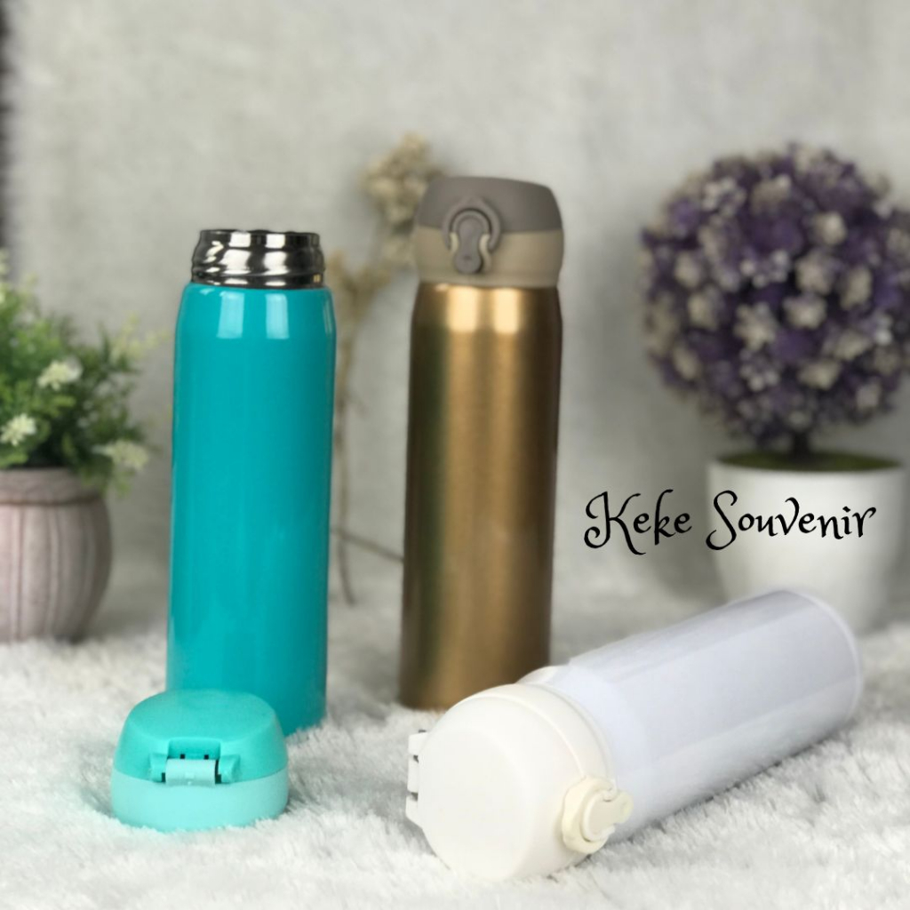 Jual Thermos Air Panas Kancing Polos Thermos Thumbler Polos