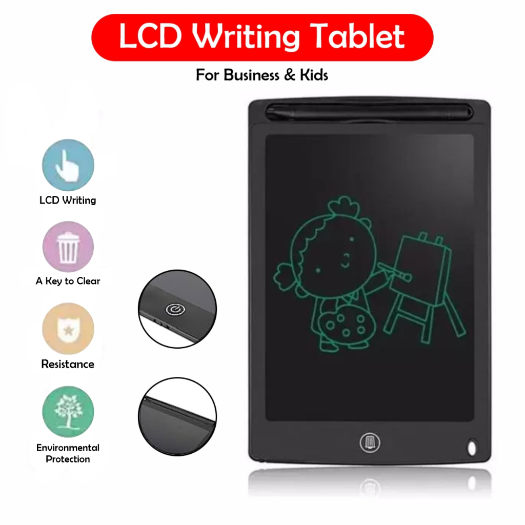 Jual LCD DRAWING WRITING TABLET 8.5 INCH MAINAN PAPAN TULIS BISA HAPUS ...