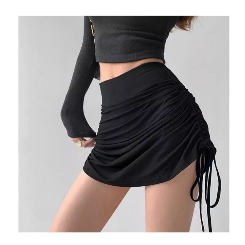 Jual Rok pendek korea wanita model 2 serutan paha - Rok mini pendek ...