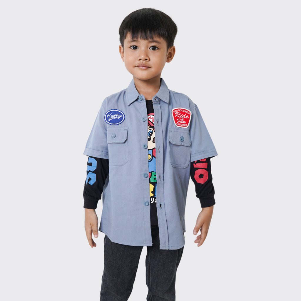 Jual KAMA GARAGE Kemeja Anak Lengan Pendek - Workshirt | Shopee Indonesia
