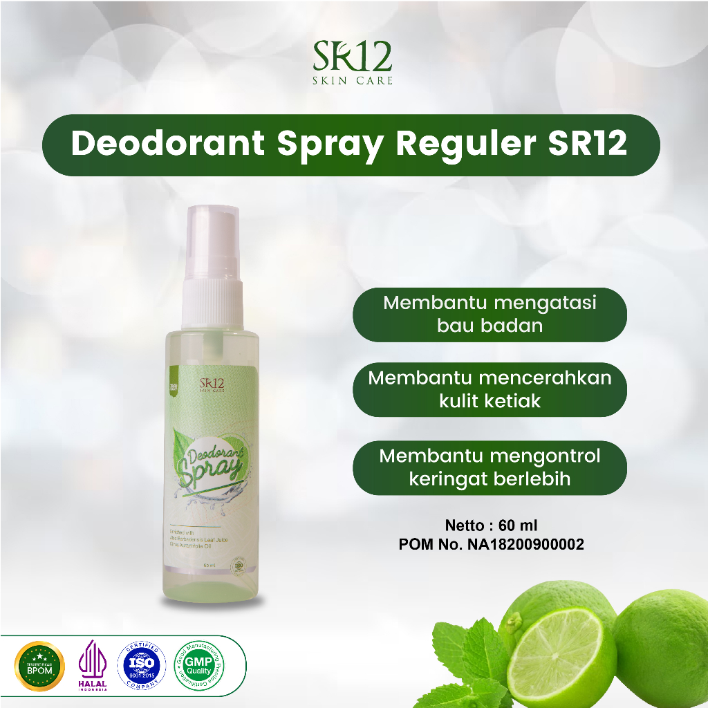 Jual Deodorant Spray SR12 Herbal Atasi Bau Ketiak Deo Spray Tawas