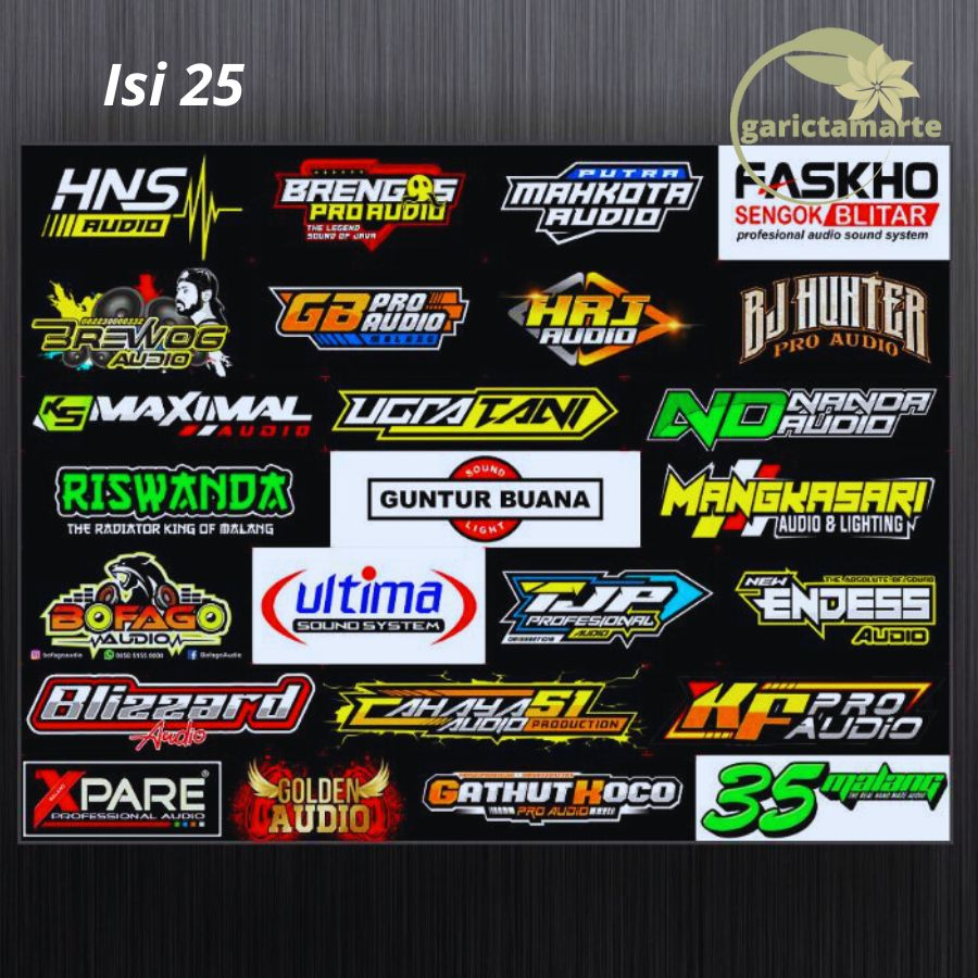 Jual Stiker Sound System - Isi 25 - Brewog Brengos maximal HRJ Riswanda