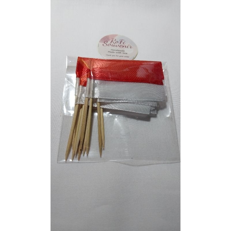 Jual 10 pcs Tusukan - cake topper BENDERA MERAH PUTIH MINI TUMPENG ...