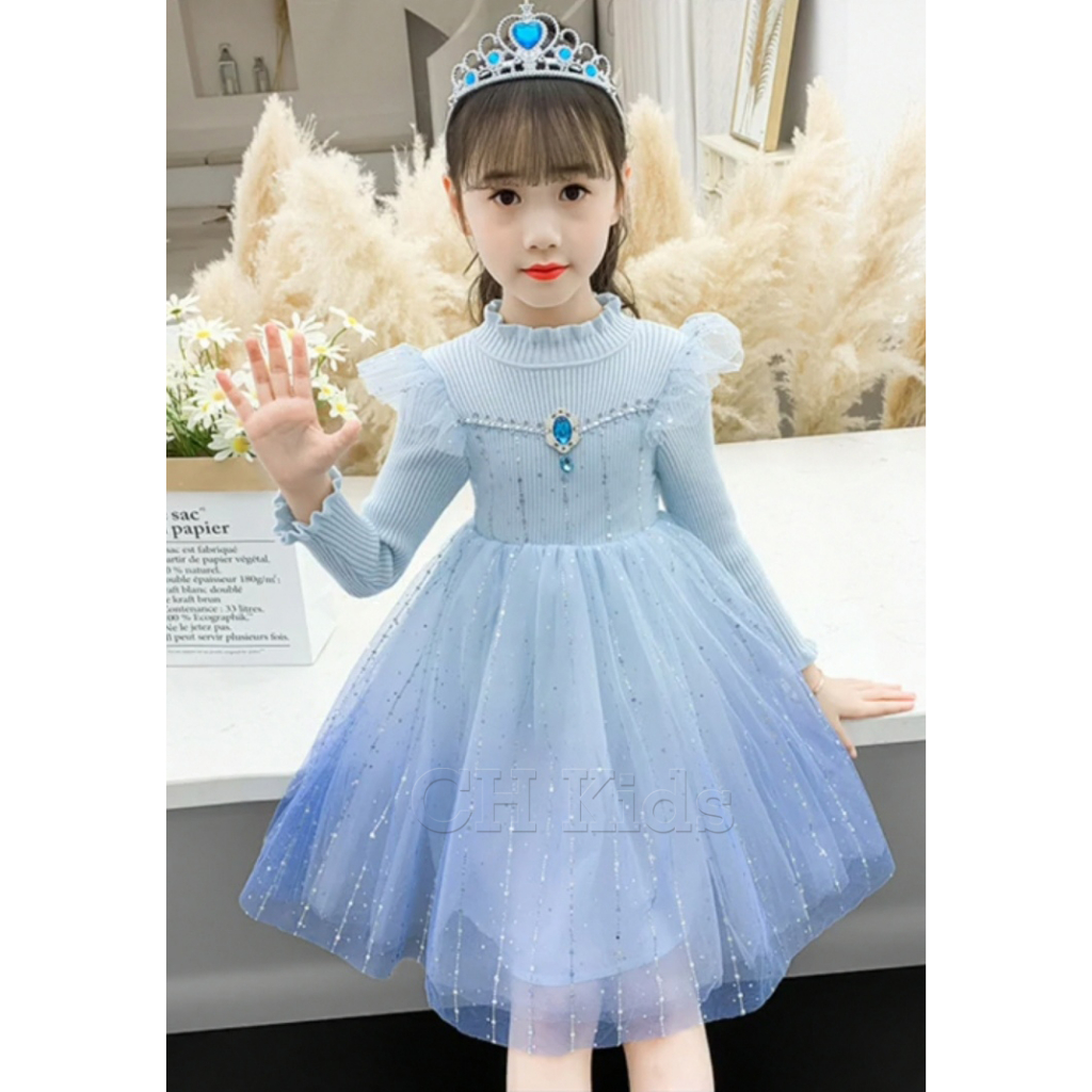 Jual gaun anak princess / dress anak princess bahan lembut dan adem ...