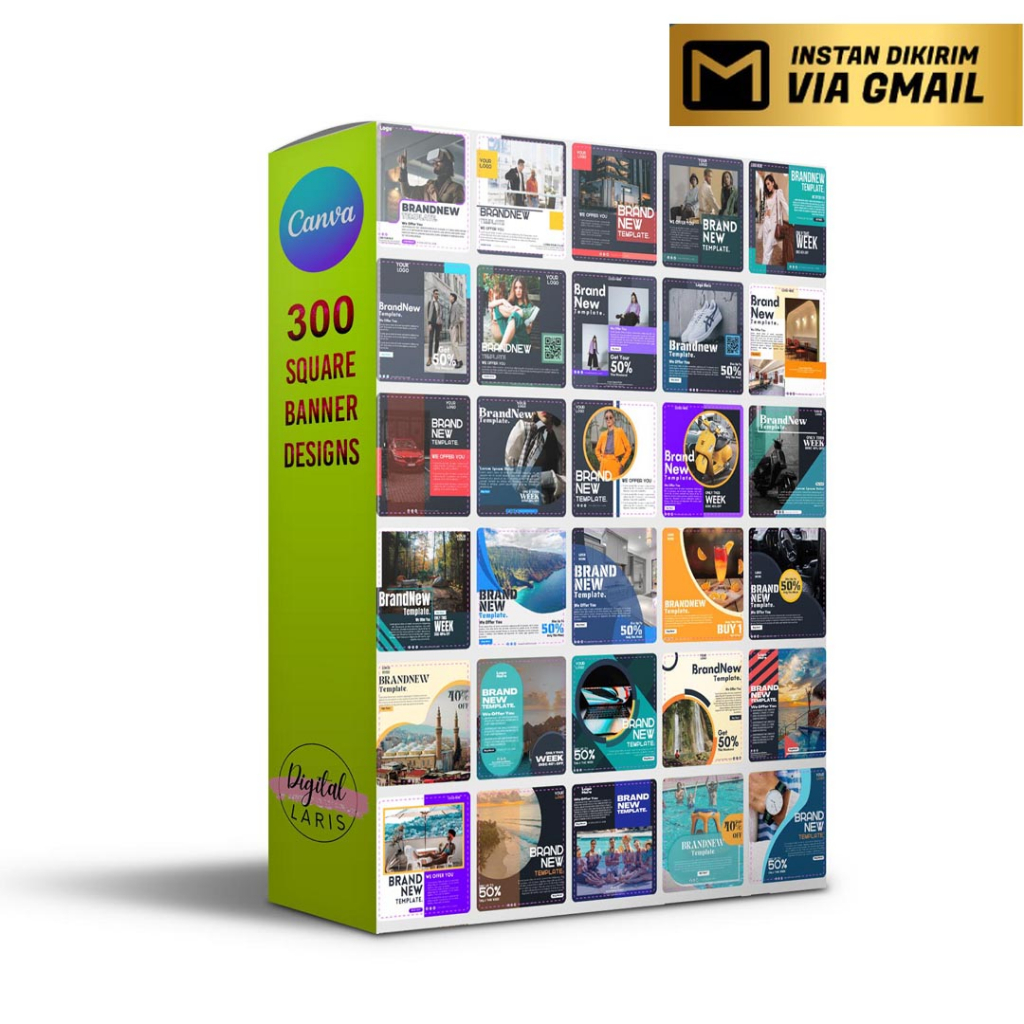 Jual Template Canva 300 Siap Edit Template Square Banner Design Social ...