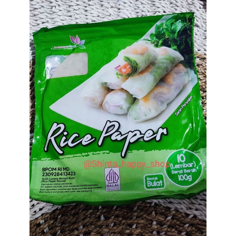 Jual SHS rice paper halal isi 10 lembar berat 100gr bekal bento ...