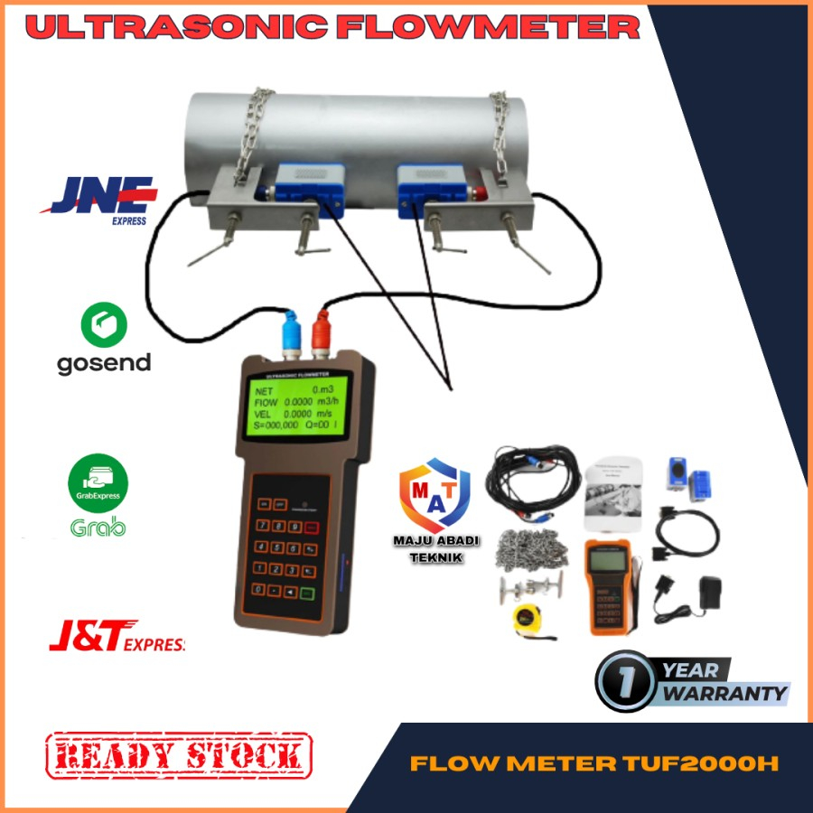 Jual Ultrasonic Flow Meter TUF2000H Liquid Tester Meter 50-700mm TUF ...