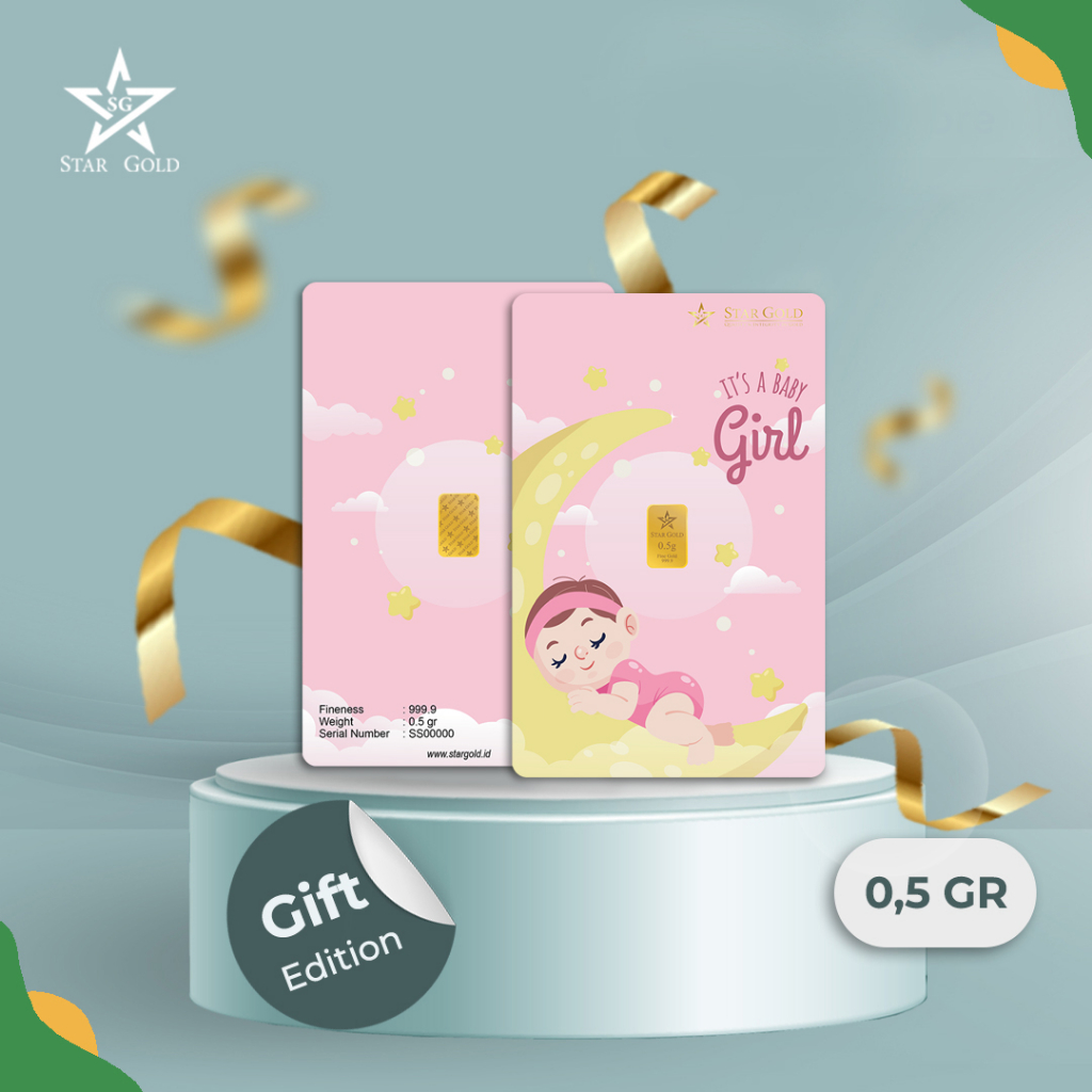 Jual Emas Logam Mulia 24K StarGold Born Girl 01 Gift Series