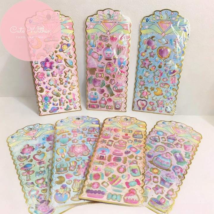 Jual Stiker Hias Tembok Diary Timbul 3D - MOTIF PERMEN CANDY - WX VF ...