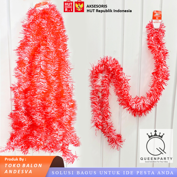 Jual slinger agustusan / hiasan dirgahayu ri / slinger dekorasi HUT RI ...