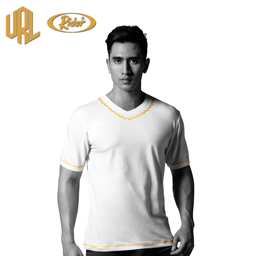Jual Rider x Verrel - Kaos Pria Premium V-Neck RV03VN Warna Putih isi 1 ...
