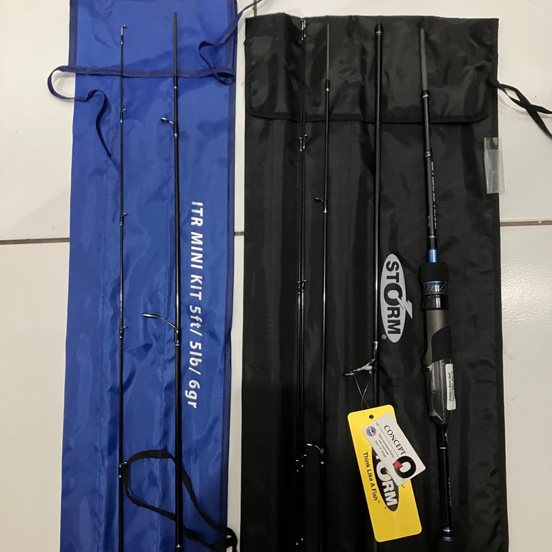 Jual Storm Ispull Travel Rod 634/1-4lb + mini kit 5ft/5lb | Shopee ...