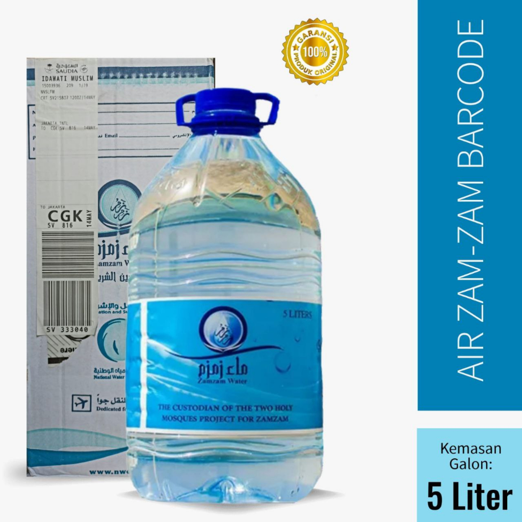 Jual Air Zam Zam Barcode Kemasan 5 Liter Shopee Indonesia 3395