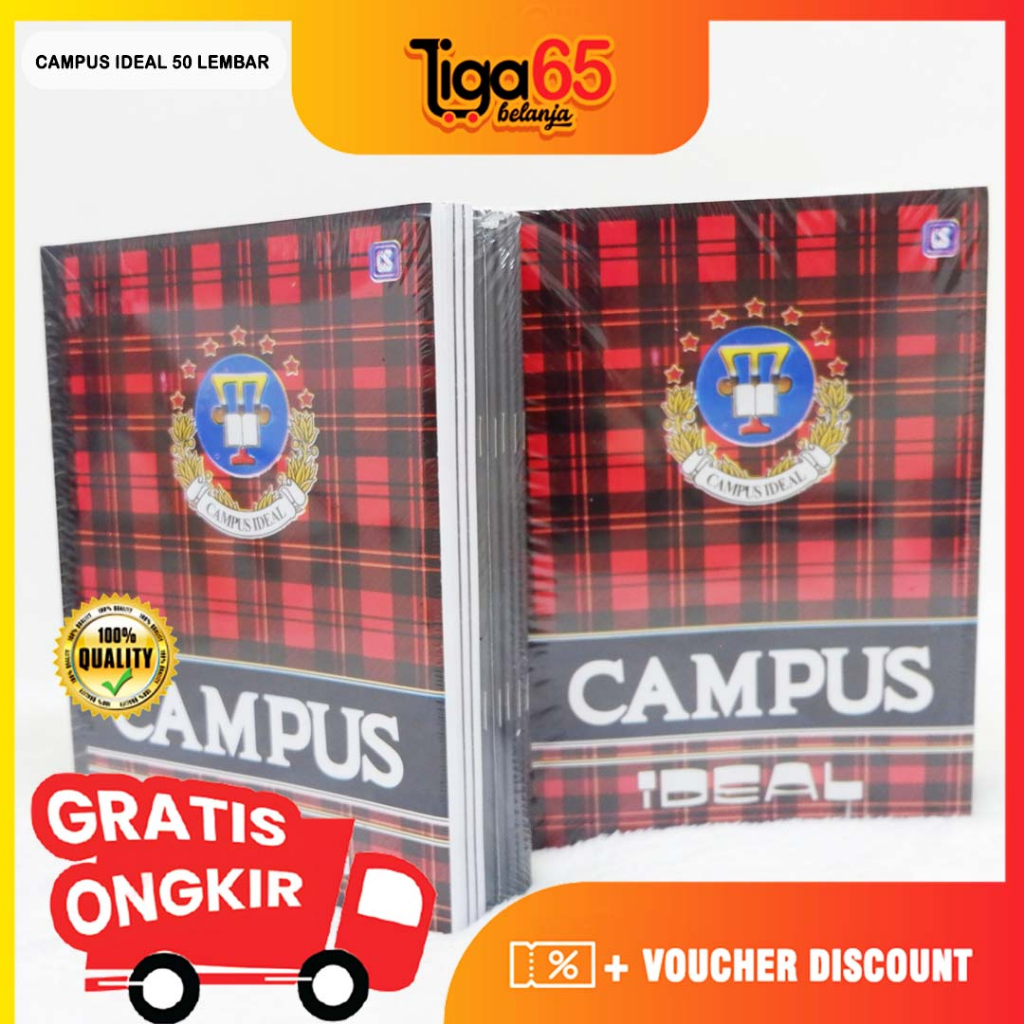 Jual Buku Tulis Campus / 50 Lembar Uk Boxy / 1 Pack 10 Buku / Campus