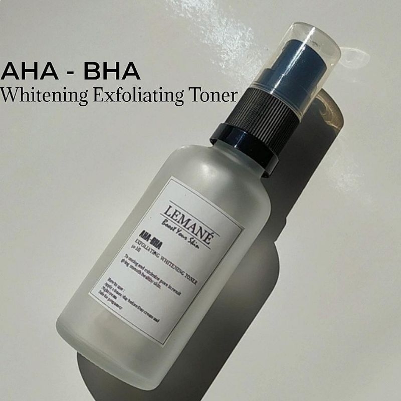 Jual AHA BHA Whitening Exfoliating Toner Untuk Jerawat, Flek Dan Mencerahkan Shopee Indonesia