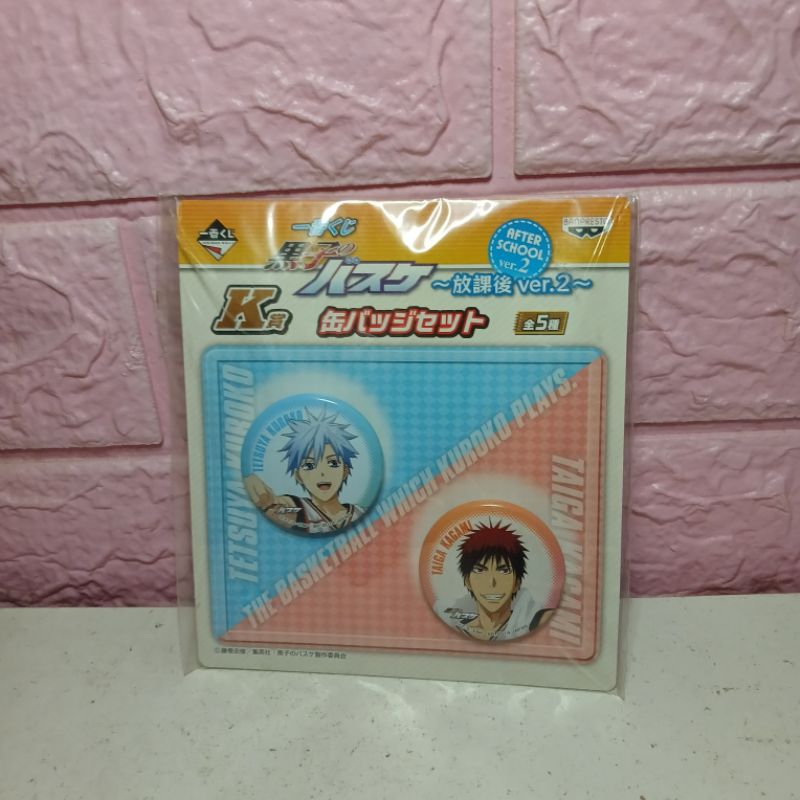 Jual Tetsuya Kagami Taiga Kuroko no basket Badge Pin Official Original ...