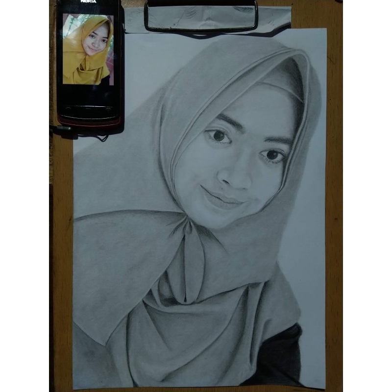 Jual Lukis Sketsa Wajah Realis Ukuran A4 Tanpa Bingkai Shopee Indonesia