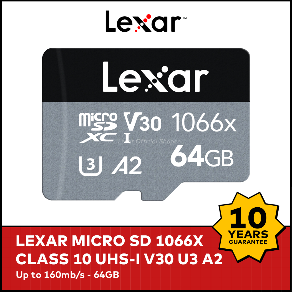 Jual Lexar Microsd Professional 1066x Up to 160Mb/s Original - 64GB ...