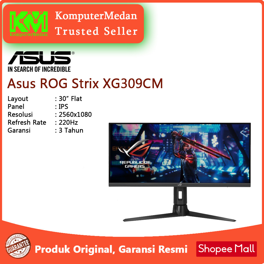 Jual Monitor LED ASUS ROG STRIX XG30 XG309CM (30" WFHD IPS 144Hz (220Hz OC)/1ms 2560x1080p