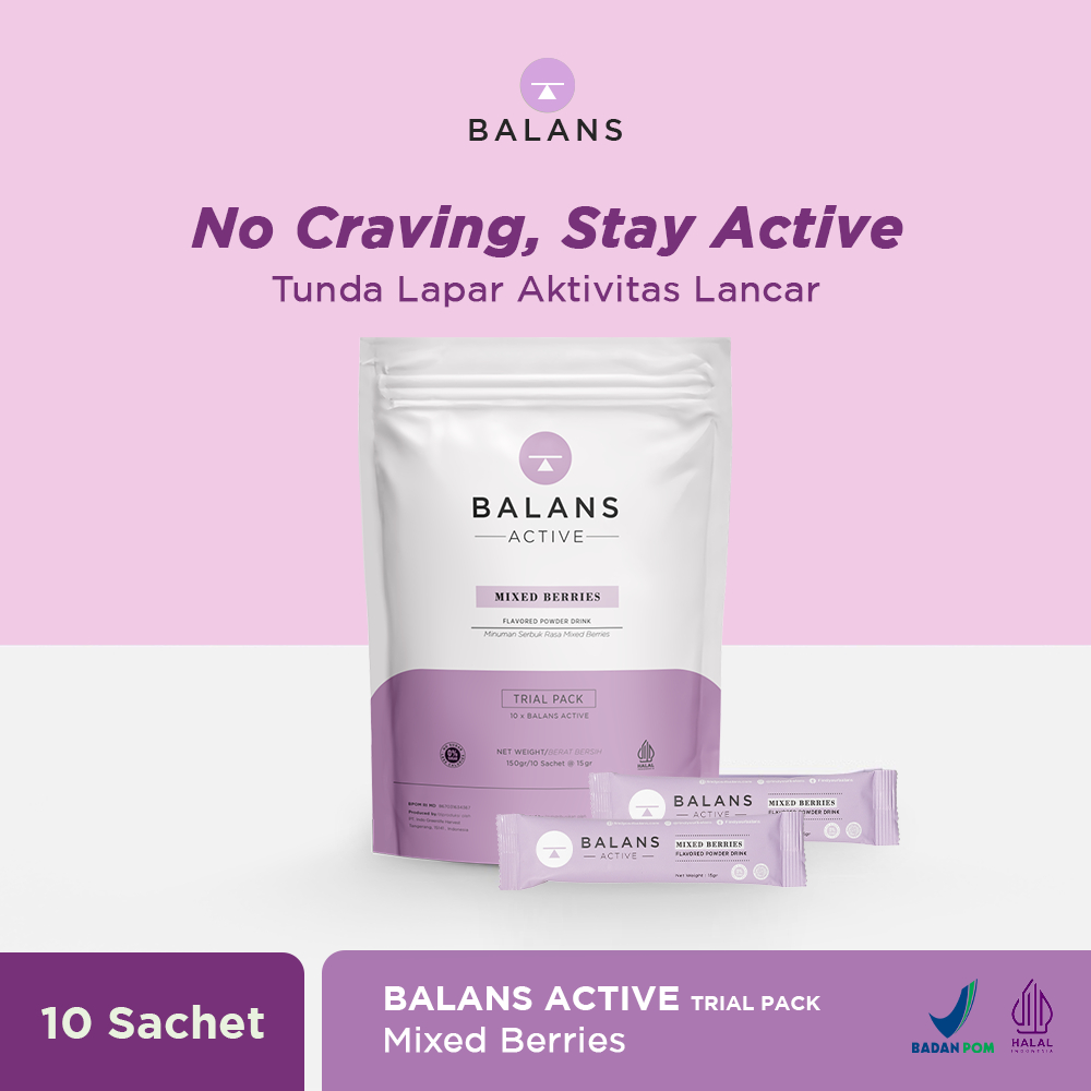 Jual Balans Active Trial Pack Mixed Berries Fiber Probiotics