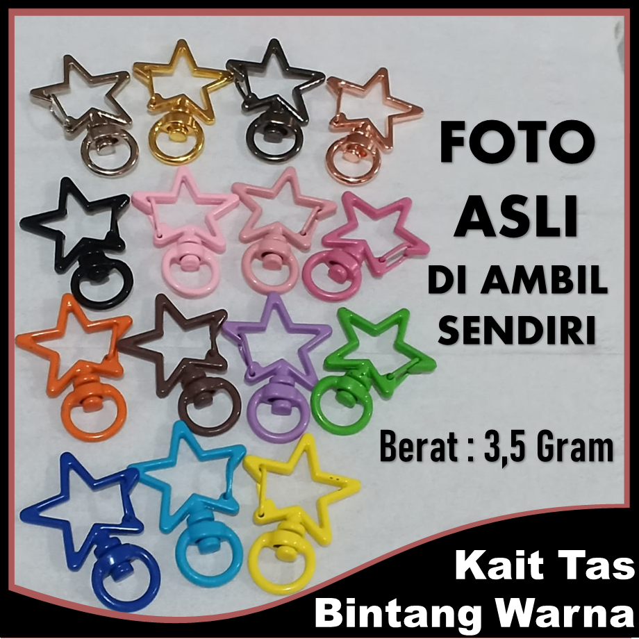 Jual Kait Tas Model Bintang Warna | Shopee Indonesia