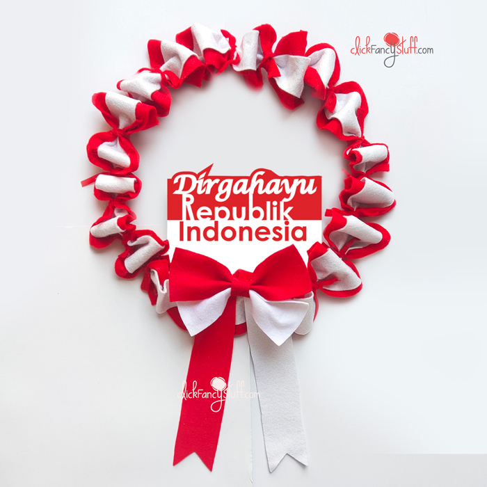 Jual Wreath 17 Agustus Hiasan Dinding Merah Putih Dirgahayu Republik