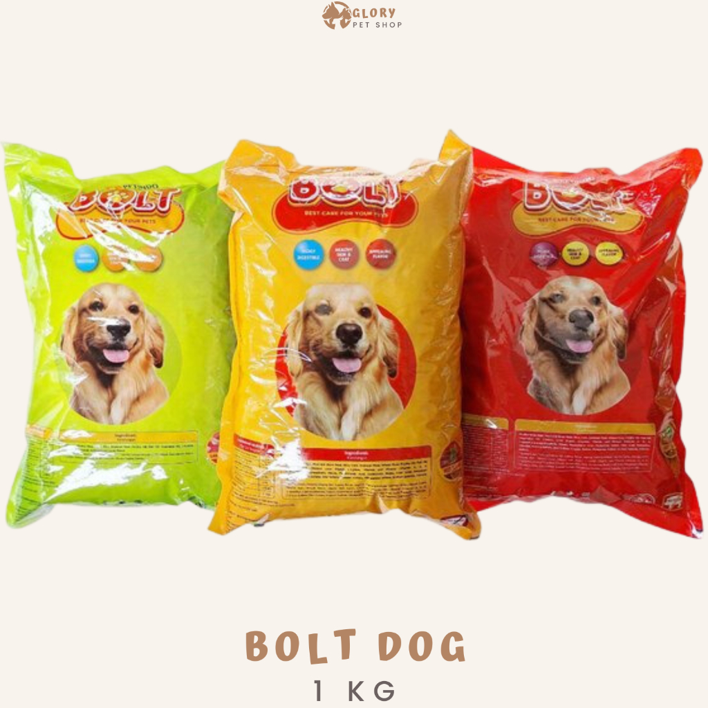 Jual BOLT DOG FOOD ISI 1 KG MAKANAN ANJING PAKAN DRY FOOD BEEF FLAVOR ...