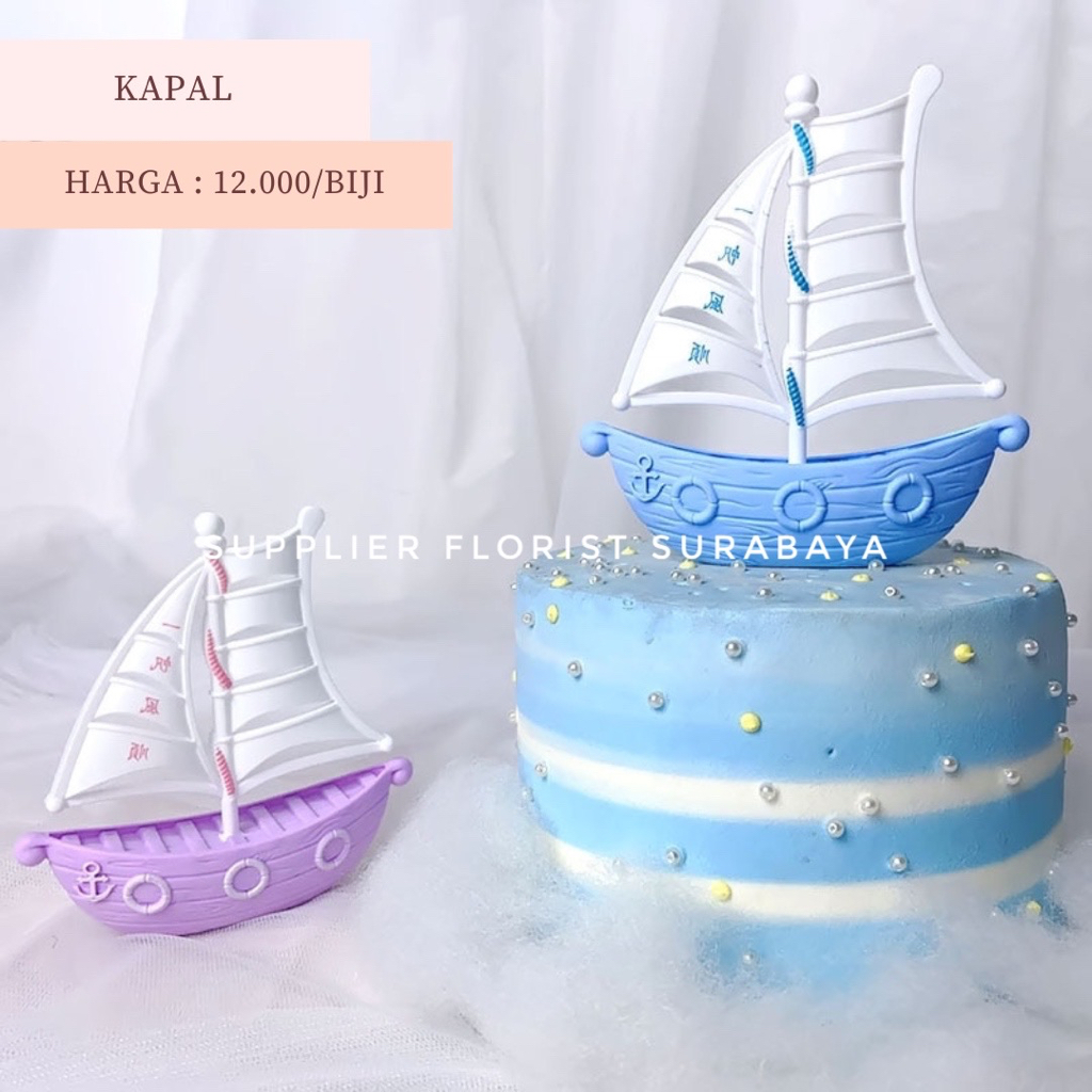 Jual MINIATUR KUE TART KAPAL MODEL PERAHU PELAYARAN SHIP BERLAYAR DIY