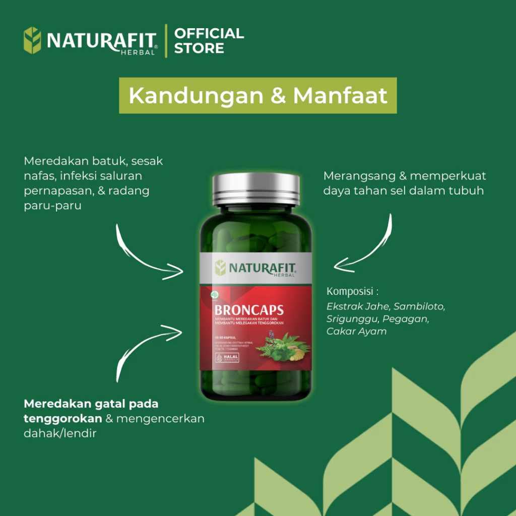 NATURAFIT Broncaps Obat Herbal Paru