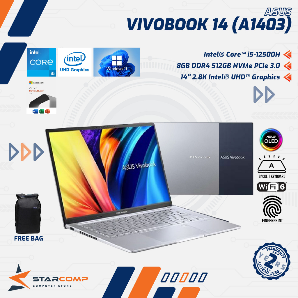 Jual Asus Vivobook 14x Oled A1403za I5 12500h 16gb 512gb 14 28k Oled Ohs21 Shopee Indonesia 