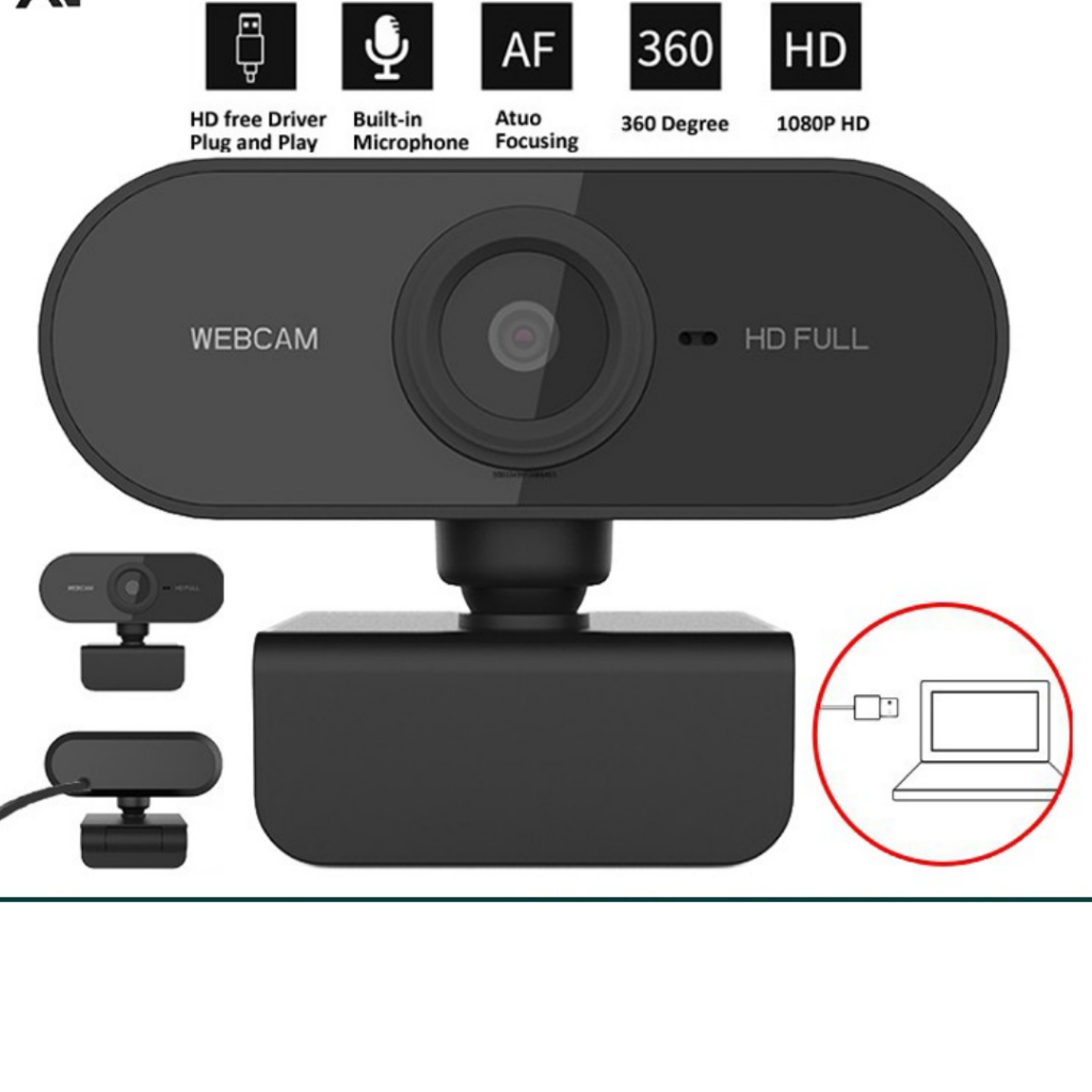 Jual Webcam full hd 1080P USB plus built in mic untuk PC laptop Live ...