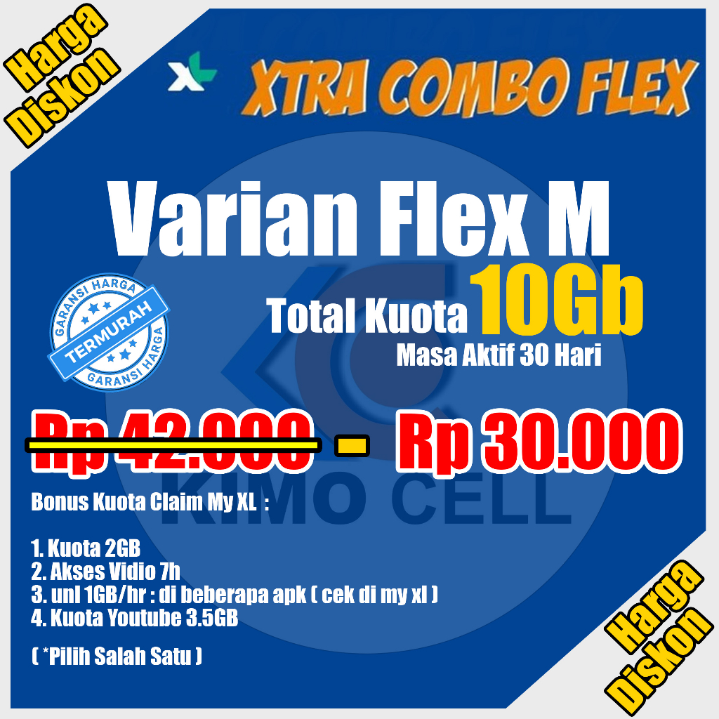 Jual KARTU PERDANA XL XTRA COMBO FLEX | Shopee Indonesia