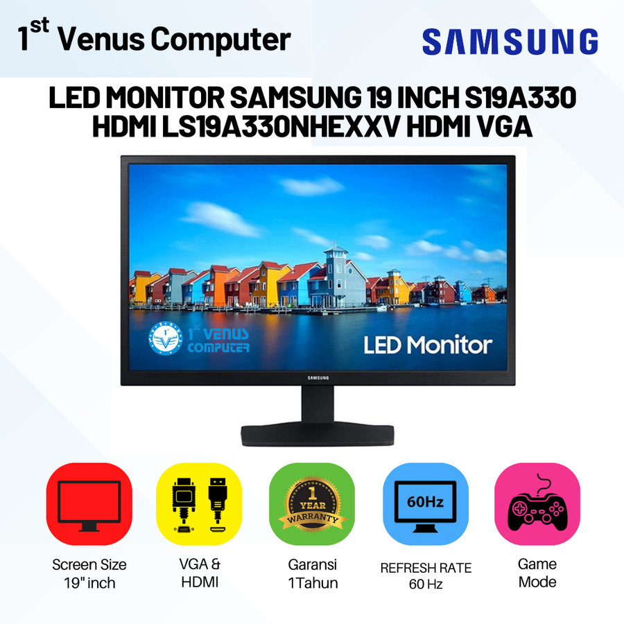 Jual Led Monitor Samsung 19 Inch S19a330 Hdmi Ls19a330nhexxv Hdmi Vga