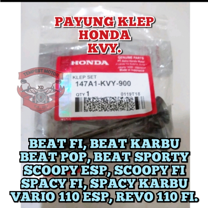 Jual Payung Klep Set Beat Karbu Klep Beat Fi Honda Kvy Original Honda Ahm Payung Klep Scoopy Fi