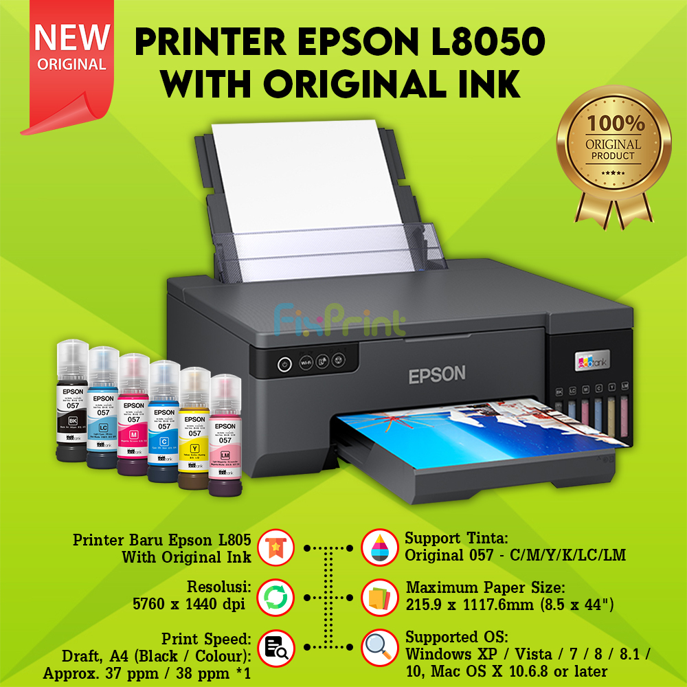 Jual Printer Epson L8050 L 8050 Photo Wifi Pengganti Printer Epson L805 ...