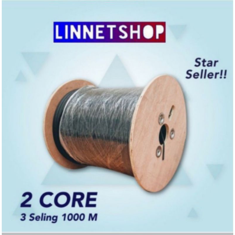Jual Kabel FO 1000 Meter DropWire/ Dropcore 2 Core 3 Seling | Shopee ...