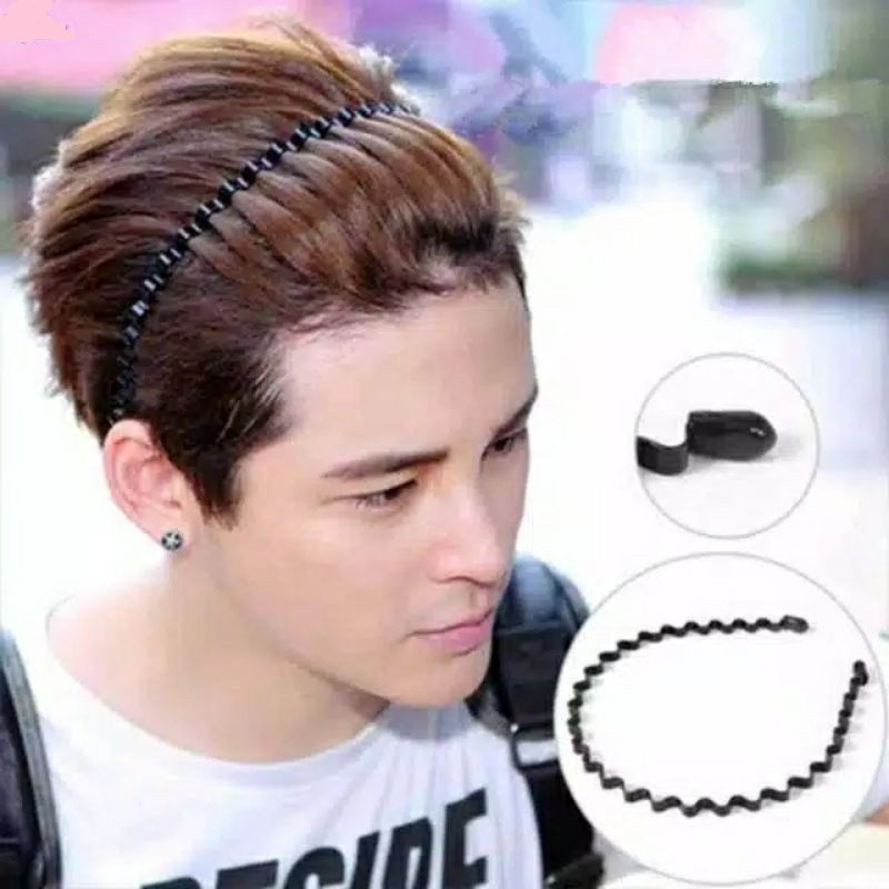 Jual Bando Gelombang Sport Wavy Headband Pria Wanita Jepang Korea ...