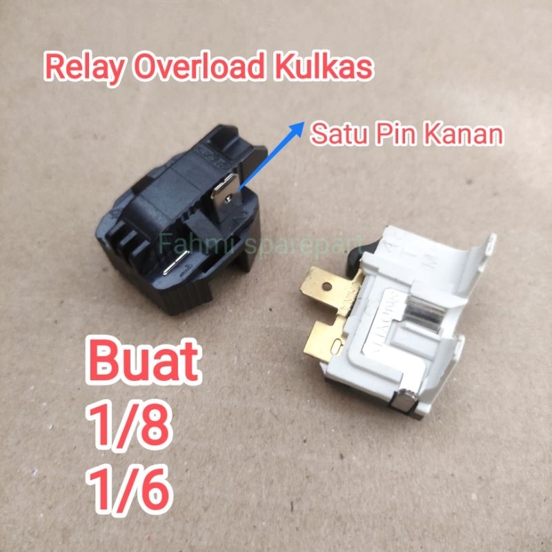 Jual OVERLOAD + RELAY PTC 1 KULKAS PH1/6 DAN 1/8 ORIGINAL 1 SET UMUM