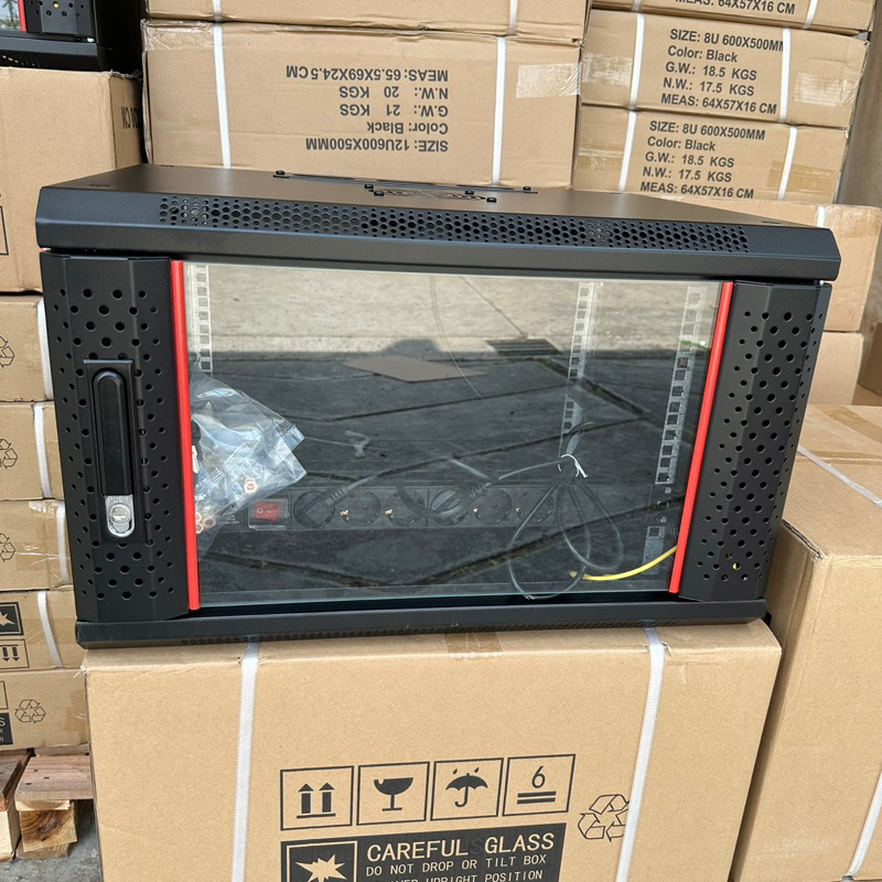 Jual wallmount rack 6u / rack server 6u / rack 6u + Palet Kayu Packing ...