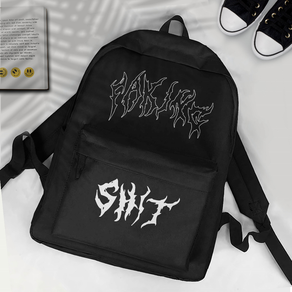 Jual tas ransel backpack Faking Shit Metal Graphic Edition tas sekolah ...